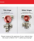 Comparison of Heavy Duty 20 Pack Soft Close Cabinet Hinges With Mounting Screws and 40mm cup diameter against other hinges.