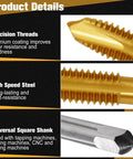 Kickass 7pc Micro Tap Drill Kit High Speed Steel Metric Plug Threads M2 To M6 Compact Storage Box showing titanium coated taps.