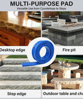 Flexible Stone Edge Form Liner For Concrete Countertops And More, Chiseled Rock Edge Mold For Countertops Steps Fireplaces, blue