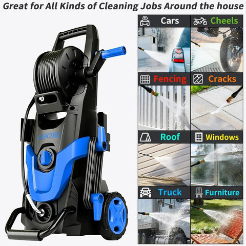 Beast 4800 PSI Pressure Washer With 4 Quick Connect Nozzles Inlet Hose And Filter 500ml Soap Tank Power Through Cars Fences