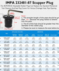 Expandanble Mechanical Seal Cleanout Pipe Plug For Sewer Cap Cover No Nonsense Leakproof Twist Plug 85-100mm stainless steel