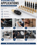 Mandrel Replacement Kit For M3 To M12 Rivet Nuts With Seven Mandrels And Seventy Press-In Nuts, Ideal For Thin-Walled Sheet Metal, Aluminum Tubing, And Plastic Fastening, Delivers Precise Permanent Threads; kit with mandrels and rivet nuts