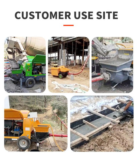 Heavy Duty Portable Concrete Pump Hydraulic Cement And Mortar Line Machine providing reliable output at various job sites.