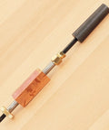 Dead Nuts Reliable Standard Size Morse Taper Pen Turning Mandrel with knurled thumb lock and wood handle for lathe use.