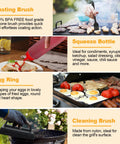Ultimate 29 Piece Griddle Accessories Kit For Blackstone And Camp Chef includes basting brush, squeeze bottle, egg ring, cleaning brush