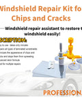 Pro Grade Windshield Crack Repair Kit Four Pack With Enhanced Injection Head And Suction Cup for chips and cracks repair.