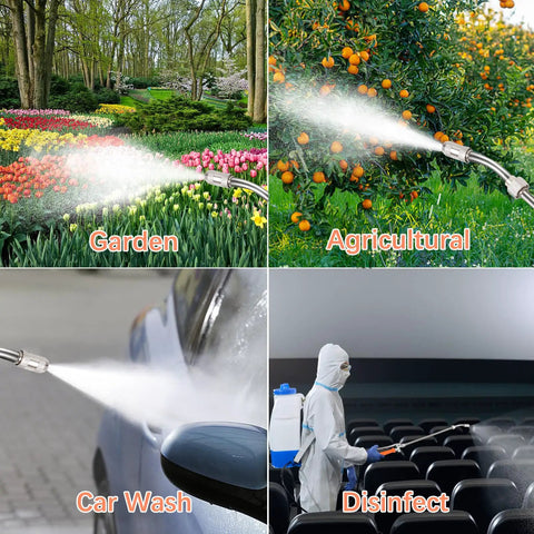 Heavy Duty 44 Inch Sprayer Wand For One Half Inch Hose Quick Connectors Stainless Steel With Built In Shutoff Valve in use