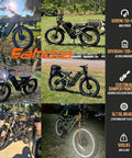 Heavy Duty Fat Tire Electric Bike For Adults Packing 6000W Dual Motors Kicking Up Dust At 52 Mph Racking 300 Miles Per Charge With Smooth Full Suspension Built Different To Eat Asphalt All Day Long Without Breaking A Sweat in various outdoor settings.