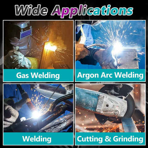 Wide applications of 30 Pack Outside Clear Cover Lens For 1740 1840 Series Welding Helmets in various welding and cutting tasks.