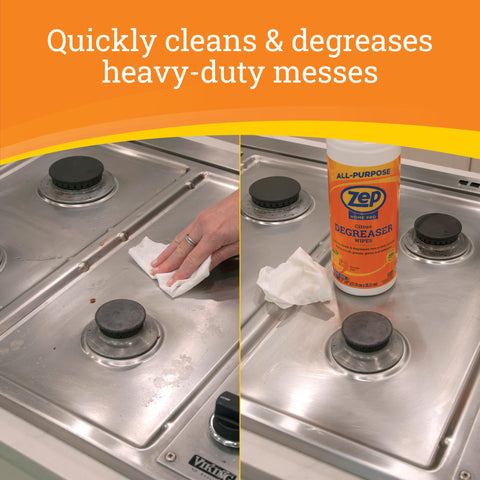 Citrus Degreaser Wipes For Heavy Duty Grease Messes No Rinse Kitchen Cleaner Degreaser Wipes cleaning a kitchen stove