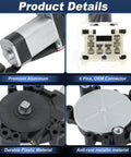 Front Left Power Window Motor For Nissan Maxima Sedan 2002 2004 2005 2006 2007 2008 3.5L Driver Side Window Regulator Motor Replacement Fits Right In Part Number 807317Y000, 6-pin connector