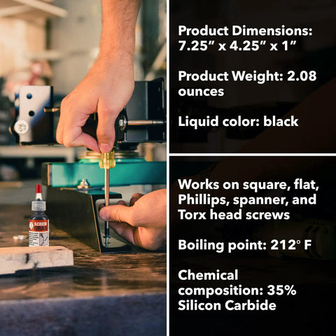 Person applying ScrewGrab Friction Gel For Stripped Screws, Quick Grip Anti Seize Formula That Reclaims Damaged Screw Heads