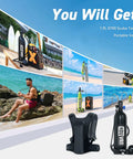 Image showing S700 1.9L Mini Scuba Tank DOT Certified Reusable Diving Cylinder Kit for underwater breathing and backup gas supply.