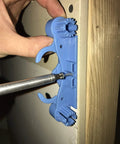 Fast Snap Column Enclosure Framing System Fits 3 To 4 Inch Round Pillars Snappy Diy Setup covers a blue bracket being installed.