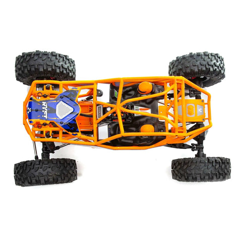 Top view of RBX10 Ryft 4WD Brushless RC Rock Bouncer Ready To Run Beast On The Trail With Solid Front And Rear Axles Rugged Tube Chassis