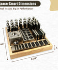 Workhorse Doming Block And Punch Set For Jewelry Making 41 Piece Dapping Kit with steel block on wood base