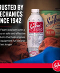 Motor Treatment With Fuel System Cleaner Stabilizer And Oil Treatment For Gas And Diesel Engines In Cars And Trucks Restores Power Smooth Idle Improves MPG Cleans Injectors And Carburetors 16 Oz Pack Of 3 bottle next to packaging.