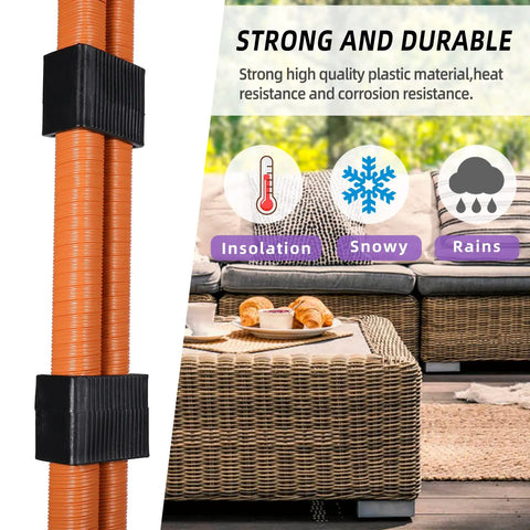 Pack Of 10 Outdoor Patio Wicker Rattan Furniture Alignment Clips For Sectional Sofas And Chairs Non Slip 2.14 Inch M Size