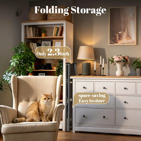 3 Step Aluminum Folding Ladder With Wide Anti Slip Pedals, Lightweight Portable Step Stool For Home, Garage, And Workshop, folded for storage