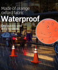 Four Pack 28 Inch Collapsible Traffic Cones With Reflective Collar For Road Parking And Driving Practice, waterproof