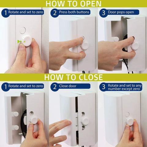 Dual Lock Outlet Cover Box For Baby Proofing 1 Pack No Fuss Toddler Safe Design With Easy Three Step Install And Included Screws