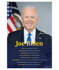 Five Poster Set Of American Presidents For Classrooms Featuring Biden Trump Obama Bush Clinton, Each 12 By 18 Inches, Satin Finish.