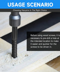 Pre-drilling wood for 20 Pack 1/4 X 1-1/4 Inch Lag Screws For Wood Stainless Steel Heavy Duty Hex Head Bolts Black Oxide Commercial Grade 304