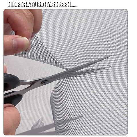 Pro Grade Heavy Duty 48x118 Inch Window Screen Mesh For Patio And Door Replacement Made From 18x16 Tight Weave Fiberglass Being Cut