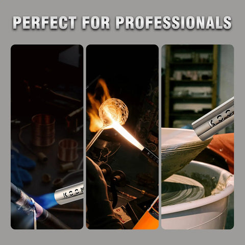 Beefy Propane Torch Kit With 4 Flame Head Trigger Start Igniter Includes MAP Gas Tank Grill Torch for professionals in action