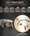 Key features of Tail Lamp Holder And Wiring Harness With Eight Halogen Bulbs For Hyundai Sonata 2011 2012 2013 2014