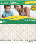 Standard Pleated Air Filter 20x24x1 MERV 8 Pack Of 12 with child and woman in background