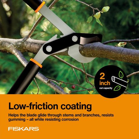 32 Inch PowerGear Bypass Lopper With Patented Mechanism Multiplies Force For Less Strain cutting branch in garden