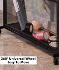 Heavy Duty Steel Mobile Cart And Fabric Roll Storage Rack For Textile Wallpaper Organizing With 200Kg Capacity And Slick Lockable Casters That Make Rolling No Stress, showing universal wheels.