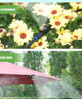 Outdoor Misting System With 26 Foot Hose, 7 Brass Nozzles, Three Quarter Inch Brass Adapter And Programmable Water Timer