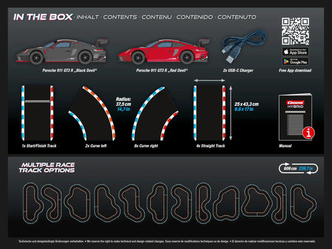 Hybrid Highway Challenge Racing Set Dope Next Gen Vibe With Porsche 911 GT3 R In One To Fifty Scale In Box Contents Overview