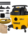 9 Gallon Stealthsonic Ultra Quiet Poly Shop Vacuum Wet Dry With Noise Reduction For Home And Garage shown with accessories