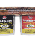 Wood Restore Premium Epoxy Putty Kit DIY Fix For Rot, Dents, Gaps, And Structural Repair Of Damaged Wood Hand Mixable 32 Oz