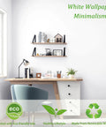 Ultra Long Peel And Stick Wallpaper Roll 393 X 17.7 Inches White Vinyl Waterproof Self Adhesive Wall Covering For Kitchen Cabinets And Furniture Easy Install Removable, on a minimalist office wall.