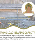 Front view of heavy-duty 2-inch V-groove caster wheel with mounting base, set of 4 for sliding gates and rails