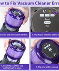 4 Pack V11 Vacuum Filter Replacements For Dyson V11 Animal Torque Drive Complete Easy Fit Pet Hair And Dust Cleanup For V15 Detect instruction steps