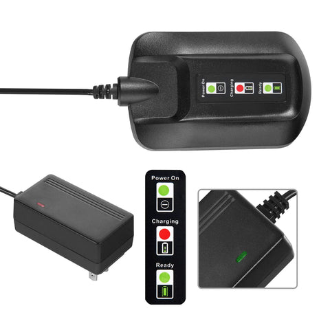 20V Lithium Battery Charger WA3742 Replacement for Multiple 20V Batteries with LED Status Indicator