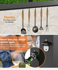 Hardtop Outdoor Grill Gazebo 12x6 With Side Shelf Bottle Opener And Hooks Rustproof Steel Frame Fade Resistant Canopy close-up
