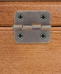 Antique Copper Finish Miniature Iron Hinges Set With 200 Screws 50 Pcs Small Rounded Corner Jewelry Box Hinges For Wood Boxes And Cabinets.