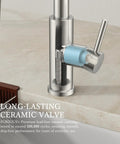 Single Handle Kitchen Faucet With Effortless Pull Down Sprayer Serving Both Clean Stream And Rinse Spray Quick No Fuss Diy Install Total Sink Makeover That Runs Like A Charm showing long-lasting ceramic valve.