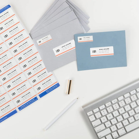 Premium Printable Address Labels For Mailing And Shipping Projects That Slide Through Your Printer With No Sweat Featuring Smooth Feed Tech One By Two Point Five Eight Inches Customizable White Stickers Three Thousand Count on envelopes.