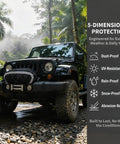 Suaetiai Waterproof Winch Cover Fits 2500-5500 Lb Electric Winches Durable Oxfbr Cloth UV Resistant on off-road vehicle.