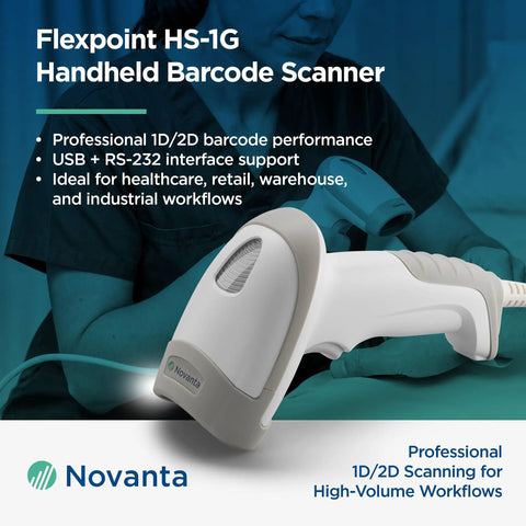 Rugged Workhorse Handheld Barcode Scanner USB Plug And Play 1D And 2D Code Reader for Healthcare Retail Warehouse Industrial Use