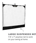 7 Foot Wide Baseball Softball And Golf Hanging Practice Net For Home Hitting Pitching And Driving Practice, Garage Mount
