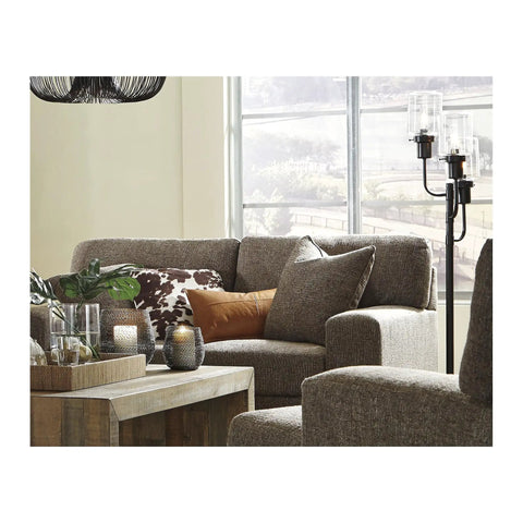 Urban Industrial Floor Lamp With Three Glass Shades In Bronze Finish, 60 Inch Tall, Plug In With Easy On Off Switch For Modern Living Rooms