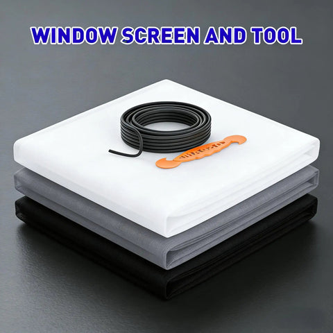 Pet Resistant Premium Window Screen Replacement Mesh 48W x 99L Durable Polyester DIY Repair Kit For Sliding Doors And Windows Let Fresh Air In Rust Proof High Temperature Resistant Gray
